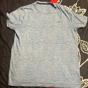Large Blue and White Hollister Shirt